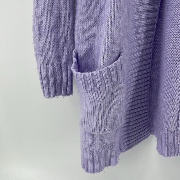 Aerie wool blend oversized chunky knit open front long line sweater cardigan XS - Picture 4 of 6